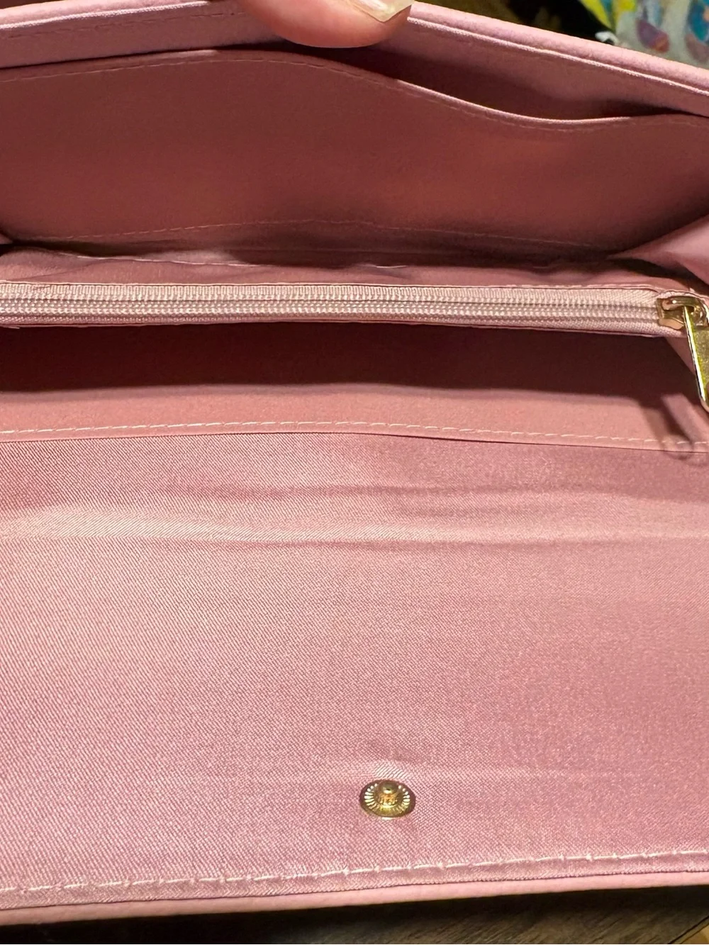 Florelli Pink Leather Wallet with Gold Logo